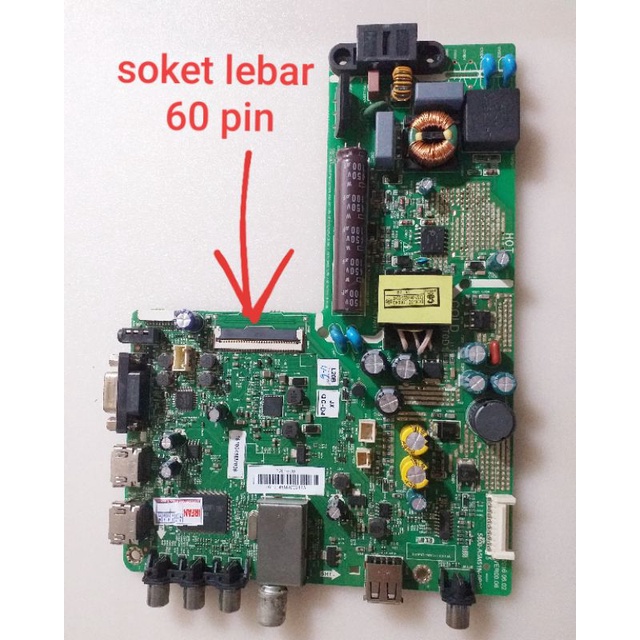 MB MAINBOARD TOSHIBA 32L2605 32L1600VJ 32L2615VJ 32L2605VJ 32L2600VJ soket BESAR 60 PIN