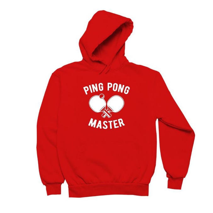 Jaket Hoodie TENIS MEJA PING PONG MASTER Pria Wanita Custom Distro Polos Tebal