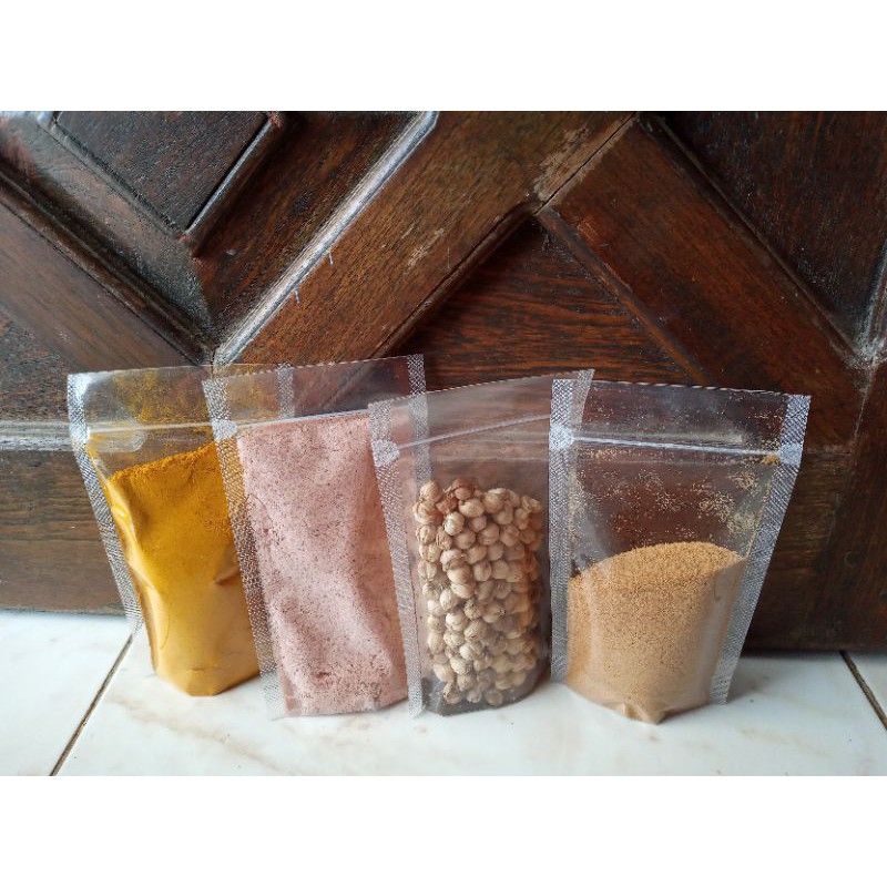 

paket jsr bubuk kunyit, garam himalaya, kapulaga, bubuk jahe merah