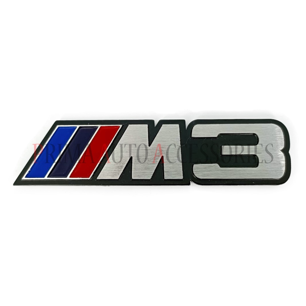 Logo Emblem Mobil Stainless Steel Chrome M3