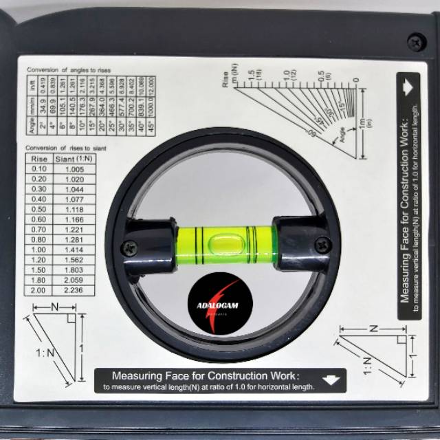 Alat Ukur Kemiringan - Rotary Angle Meter Slant 100 With Waterpas Fukushima