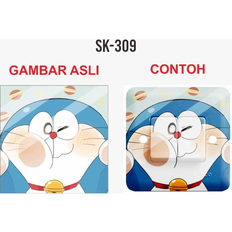 Sticker / Stiker Saklar Tombol Lampu Motif Karakter Emon