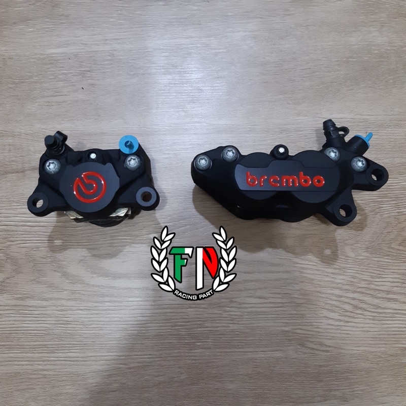 Kaliper Brembo Depan Belakang 4 Piston dan 2 Piston 1 Pin Black Original ITALY