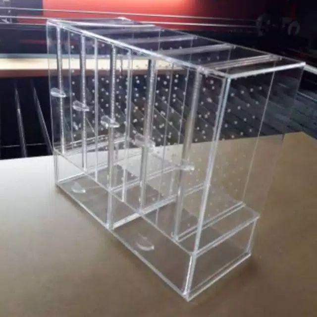 Acrylic Tempat Anting 5laci + Laci , Akrilik Jawerly Organizer 5slot
