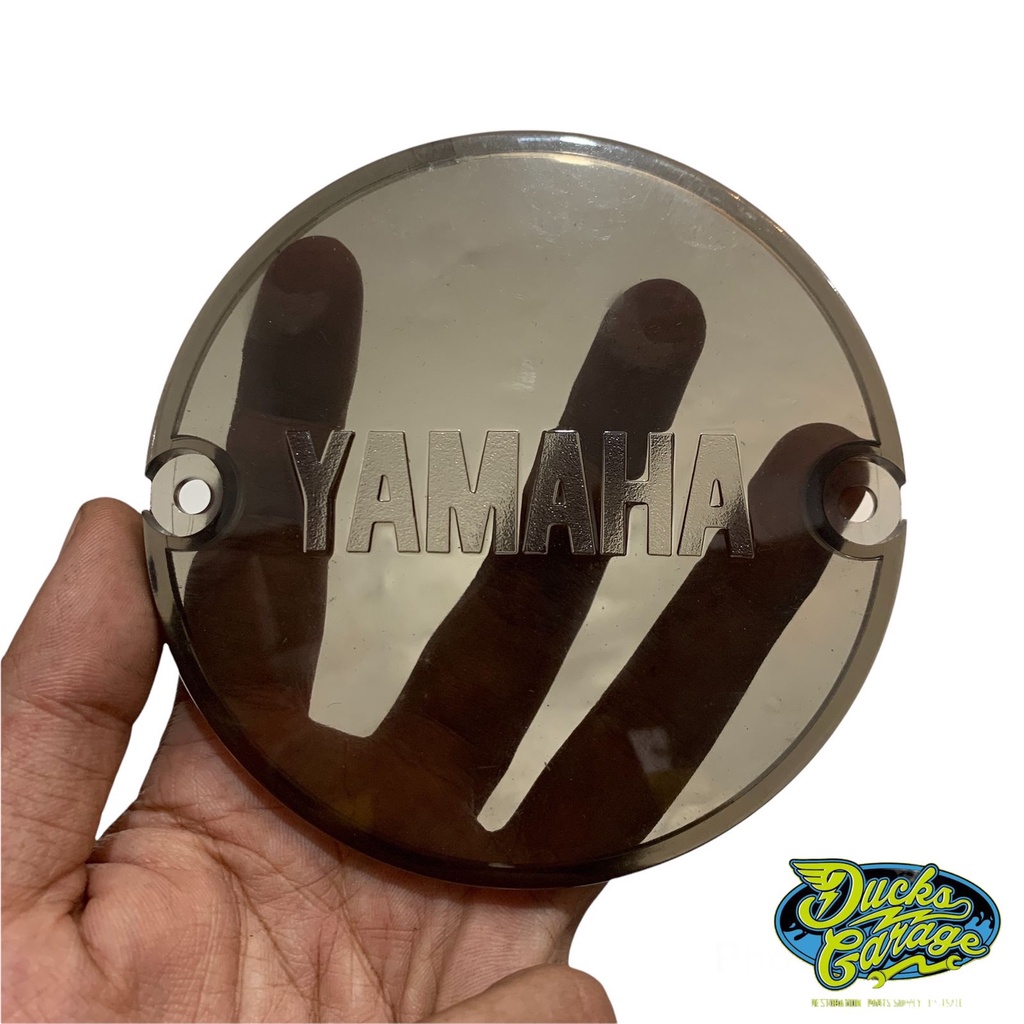 tutup cover blok block magnet kiri yamaha v75 v80 l2g l2s smoke transparan