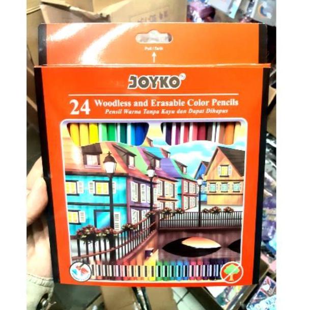 

ぱ PENSIL WARNA JOYKO ERASABLE BISA DIHAPUS 24 WARNA ORIGINAL ズ