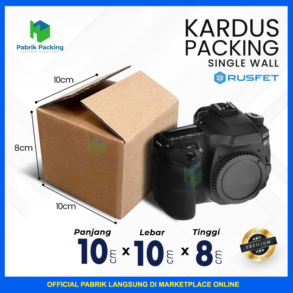 

Kardus Packing | Karton Box Rusfet Polos Kraft Single Wall Size 10x10x8cm Termurah