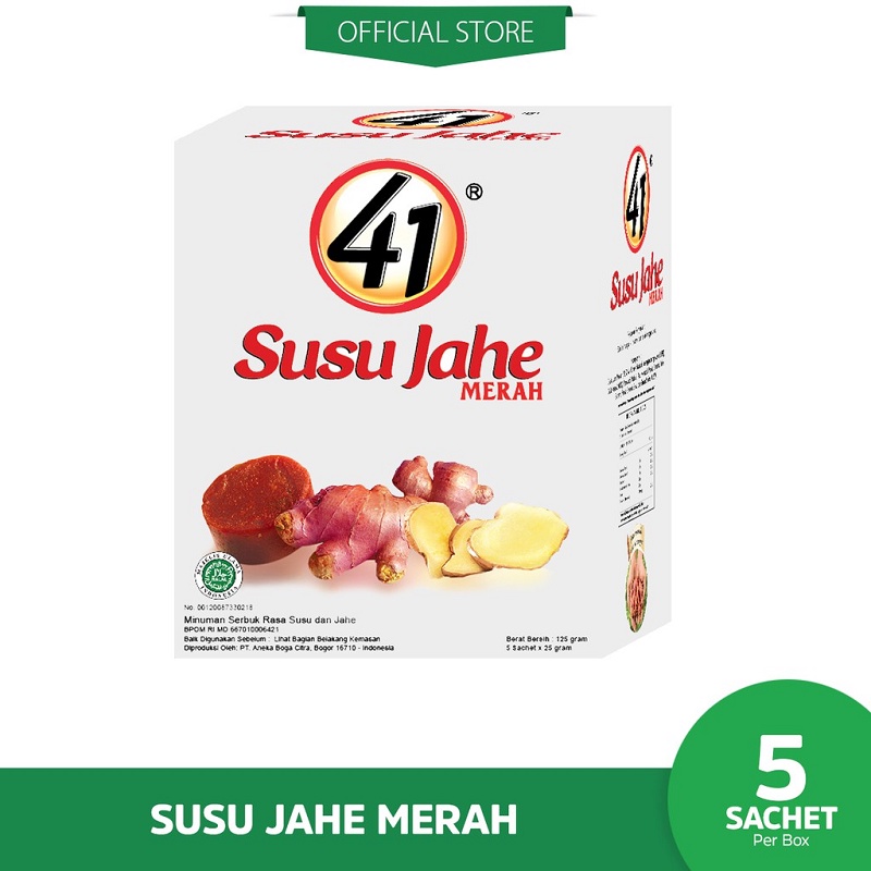 [BUY 1 GET 1] AMH | 41 Jahe Merah - Susu Jahe Box isi 5 Pcs