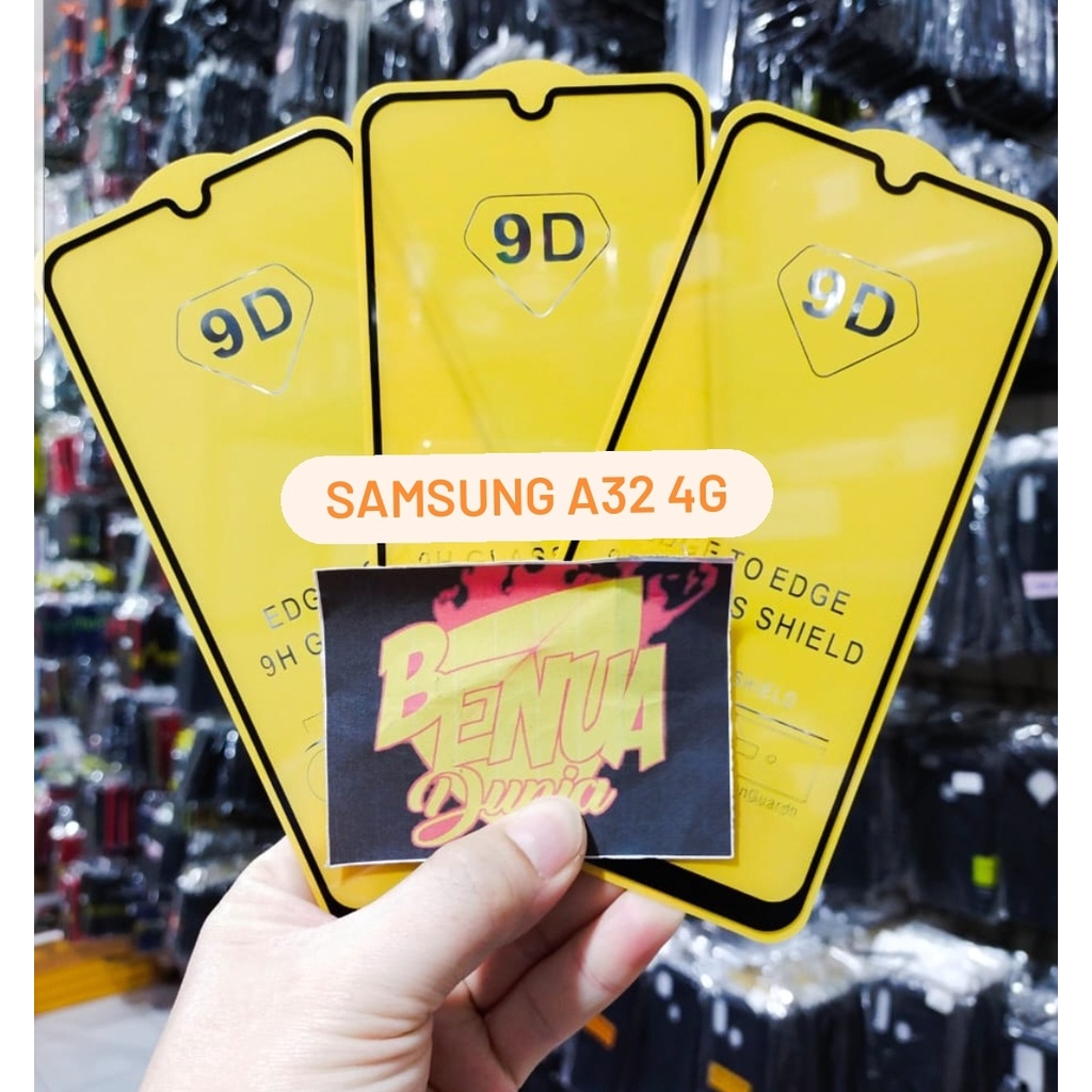 ANTI GORES KACA SAMSUNG A32 4G - TEMPERED GLASS FULL LEM 9D TEMPER GLASS SAMSUNG A32 4G - BD