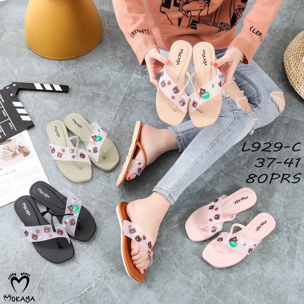 Mokaya Sandal Jepit Selempang Bear