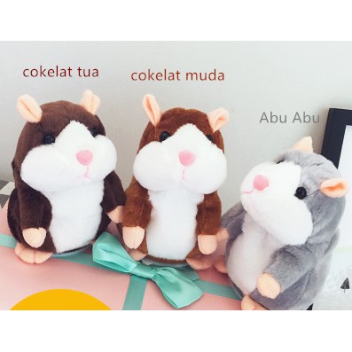 [TULALA SHOP]Boneka Hamster Perekam Suara bicara Hamster/mainan anak hamster / talking hamster/bisa berjalan