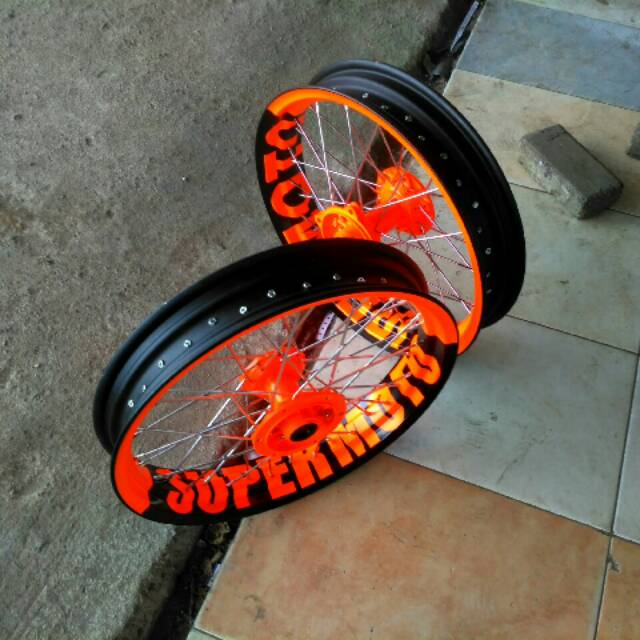 Velg Supermoto Honda CRF 150 L Plus Cakram Depan Belakang Tinggal Pake