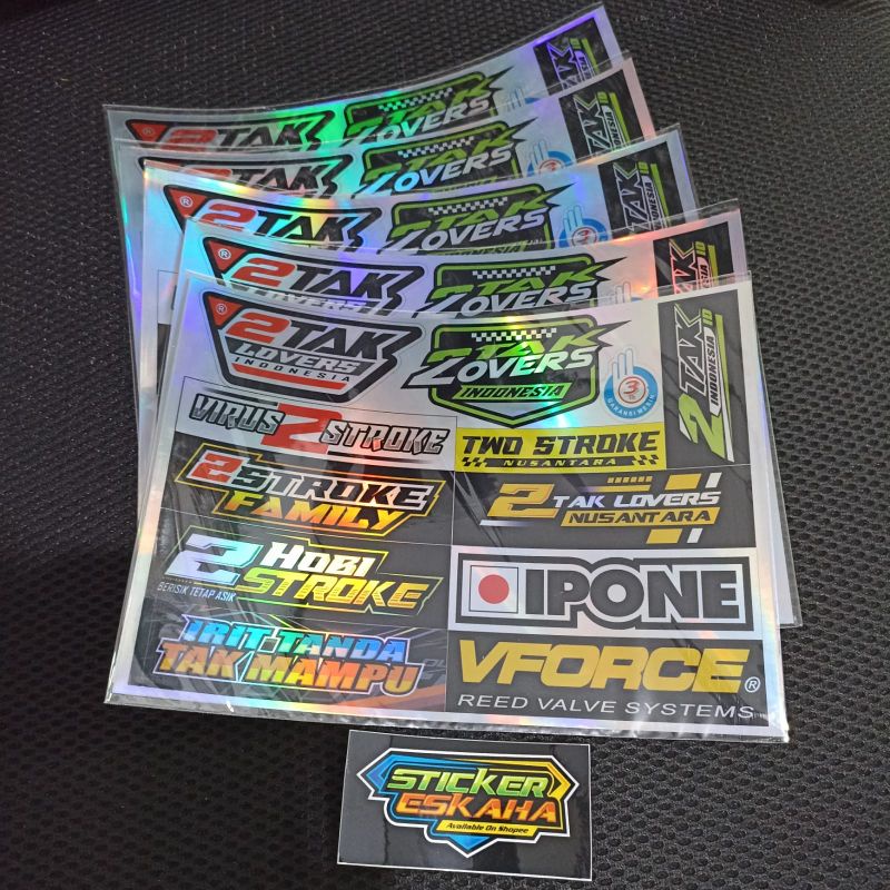 Stiker 2 Tak/ 2 Tak Lovers/ 2 Stroke Lovers Hologram Anti Air