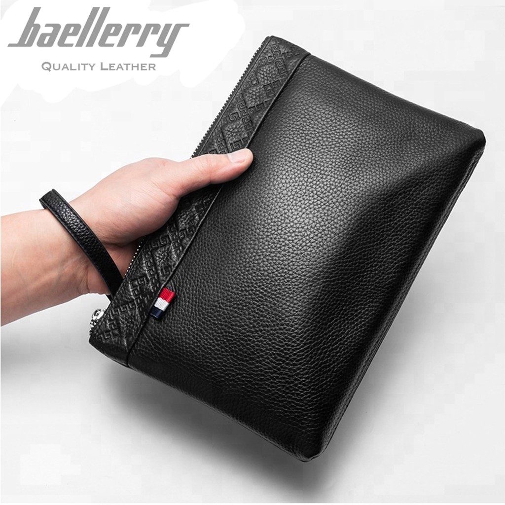 BAELLERRY 66082 Clutch Pria Dompet Tangan Kulit Asli Bahan Genuine Leather Premium WATCHKITE WKOS