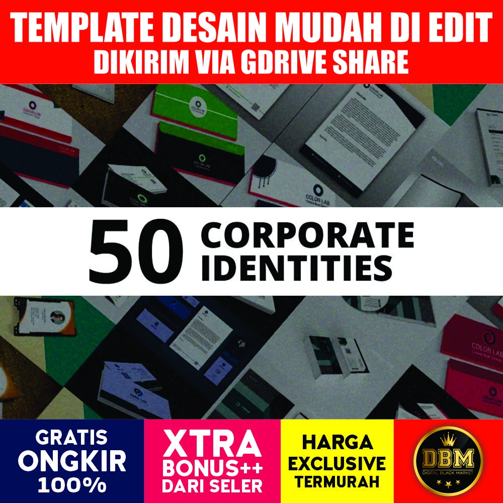 50 Corporate Identities Bundle- Photoshop &amp; Illustrator - Business Branding