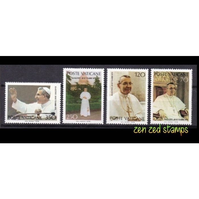 

0412 Perangko Vatican City 1978 Pope John Paul I 4v Mnh