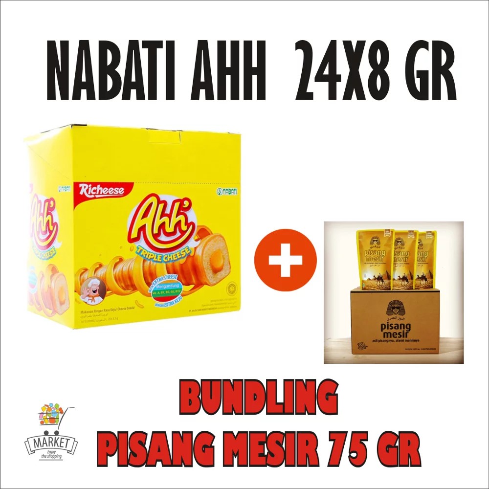 

Bundling Nabati Ahh 24x8 Gram Plus Pisang Mesir 75 Gram