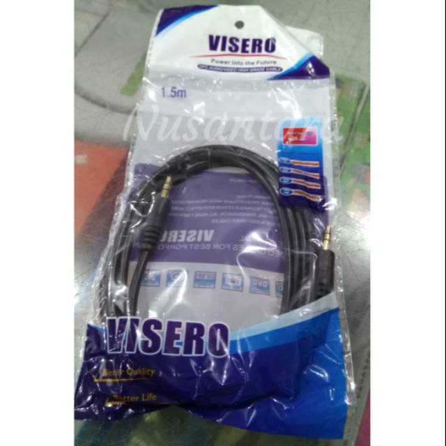 Kabel Audio stereo to stereo merek Visero, Kabel 1 to 1 1,5m