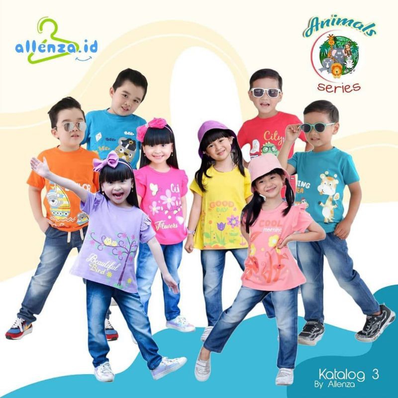Set Allenza Flower Animal size 4-10 tahun / setelan anak laki-laki & perempuan allenza
