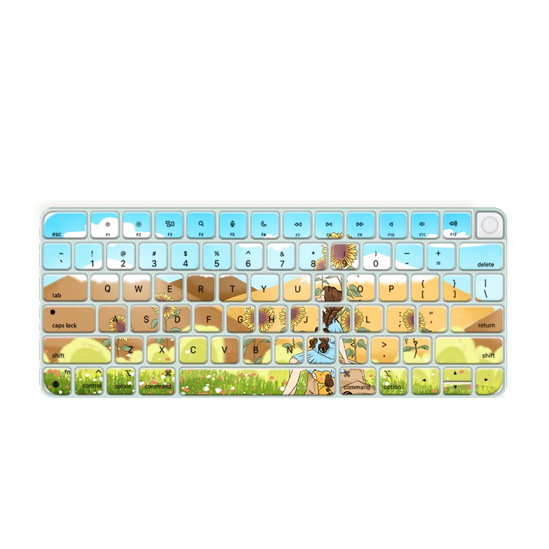 Film Pelindung Debu Motif Kartun Bunga Untuk Keyboard Laptop Apple Magic Control 2021 A2449 MJV8CH