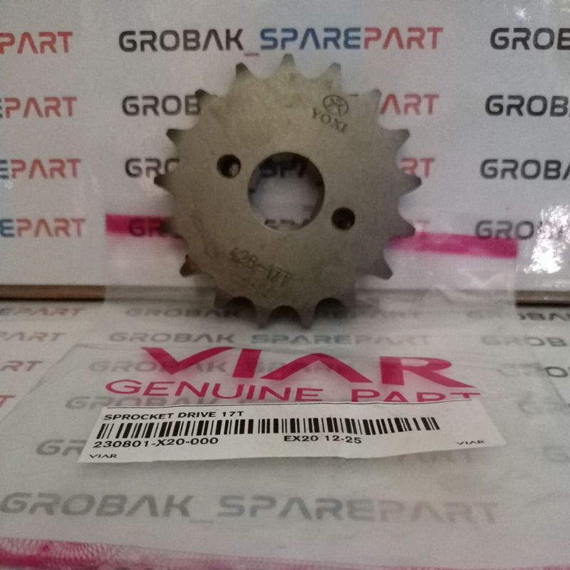 Sprocket Drive 200GT / Gear DEPAN (428-17T) for Viar Trail Cross X 200GT.SE, Original-2