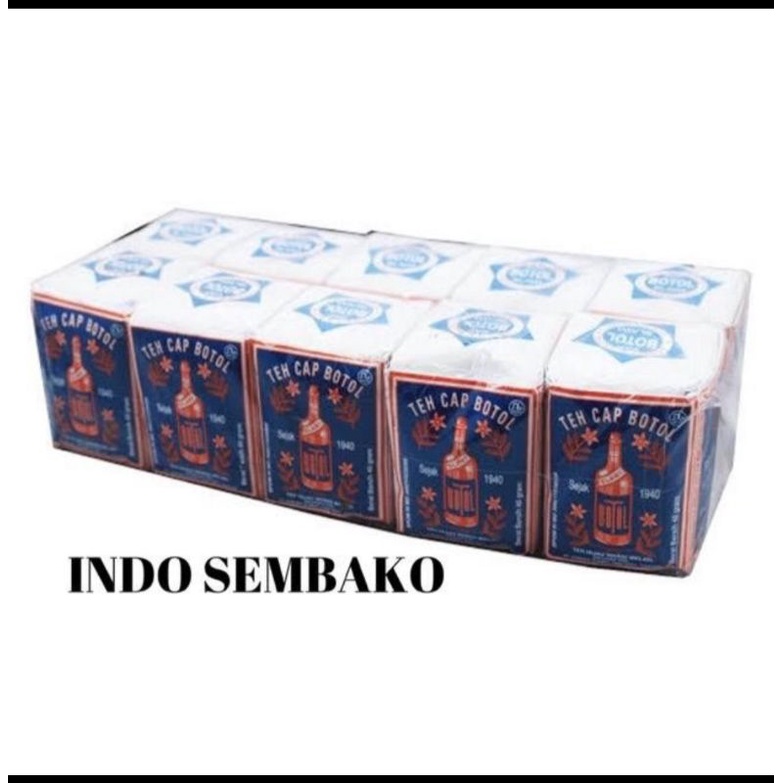 

1 bal teh cap botol biru - hijau besar isi 10 x 40 gram