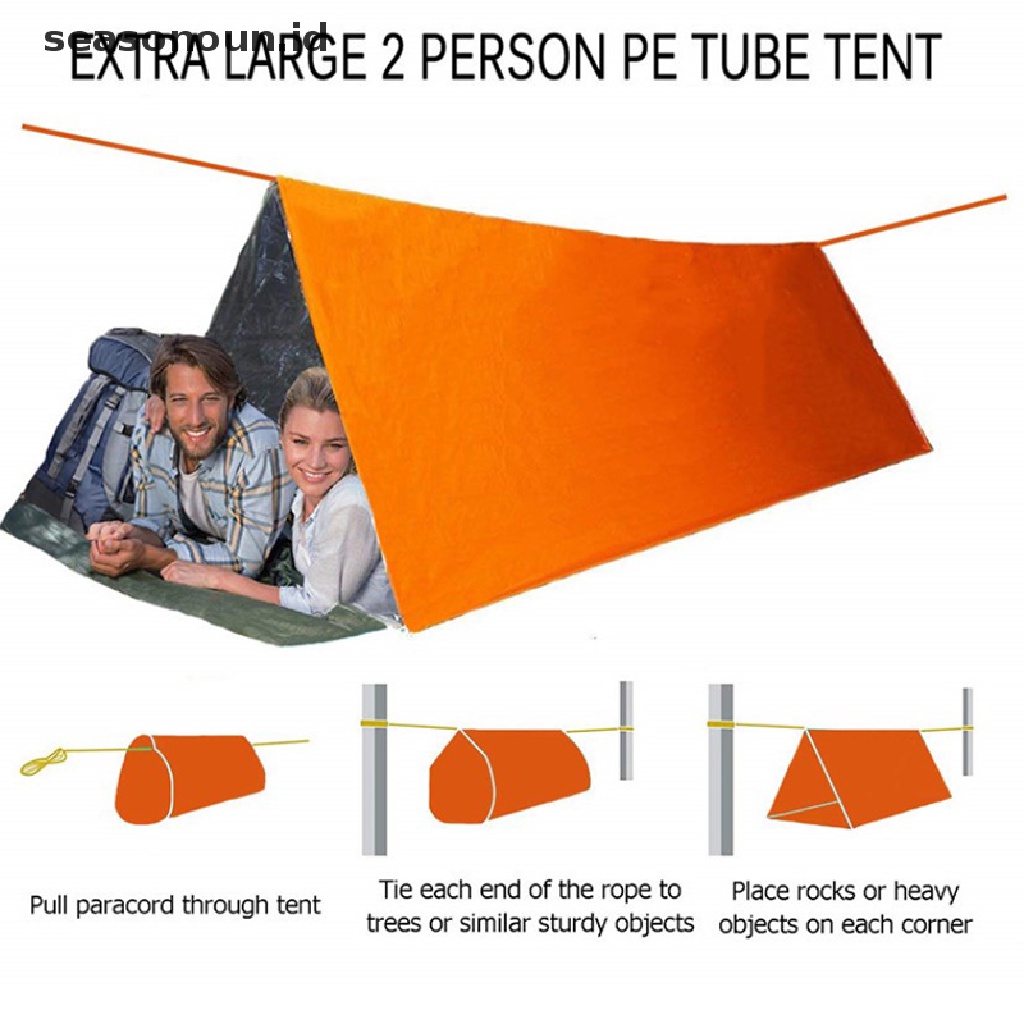 (seasonoun) Tenda Darurat Lipat Anti Air Untuk Survival / Hiking / Camping / Outdoor