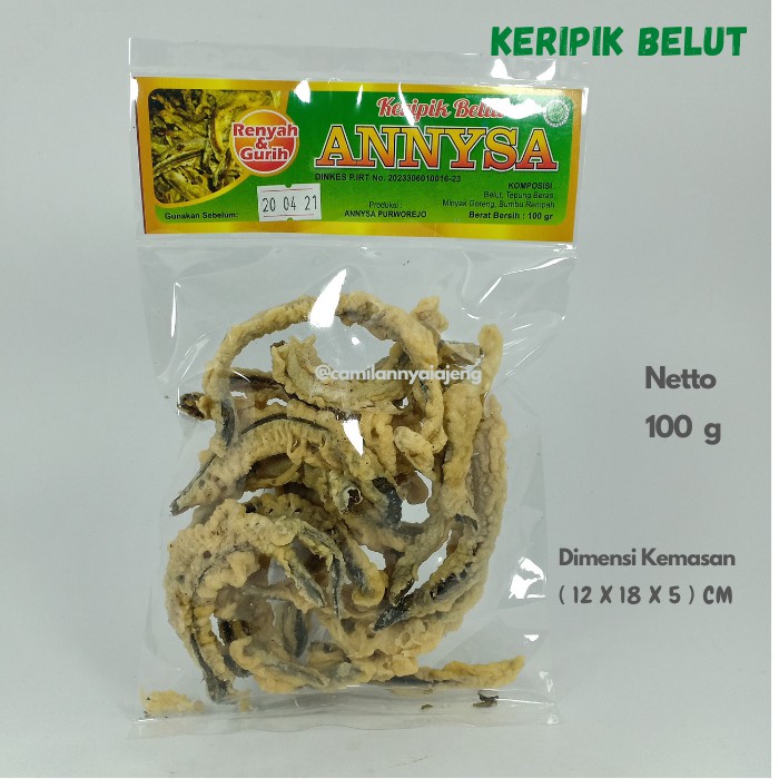 

Keripik Belut Kering Goreng Crispy Renyah Gurih