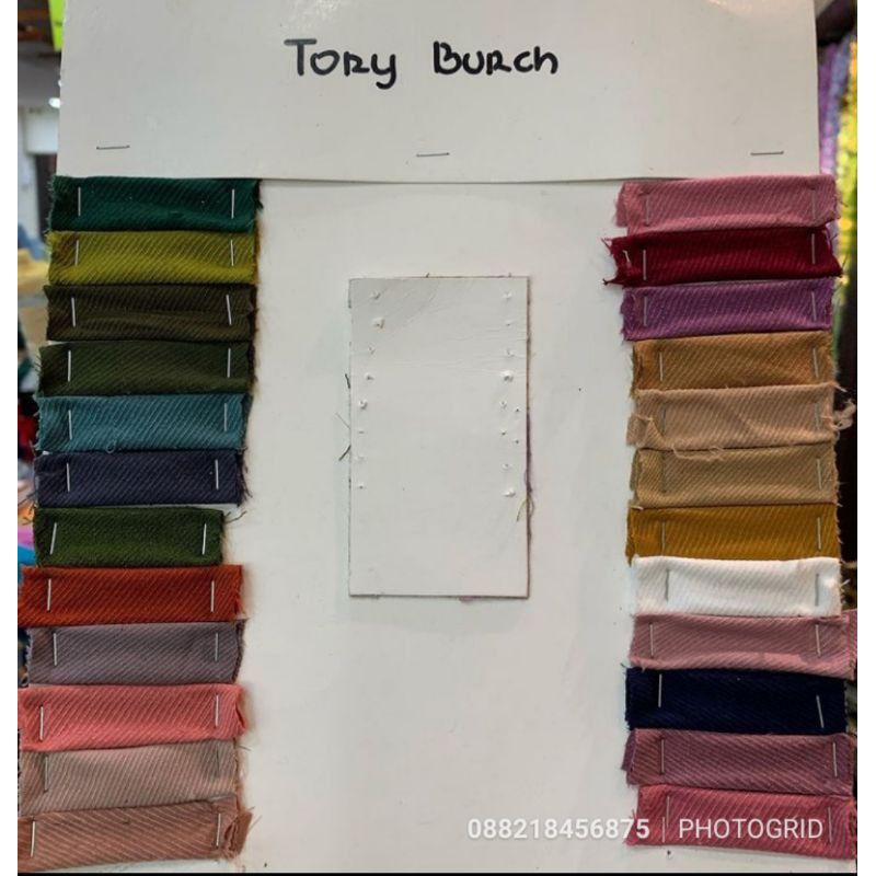 TORY BURCH/MADAME SEXY BAHAN GAMIS + KHIMAR POLOS MURAH TOKO KAIN BANDUNG GROSIR ECERAN/METERAN