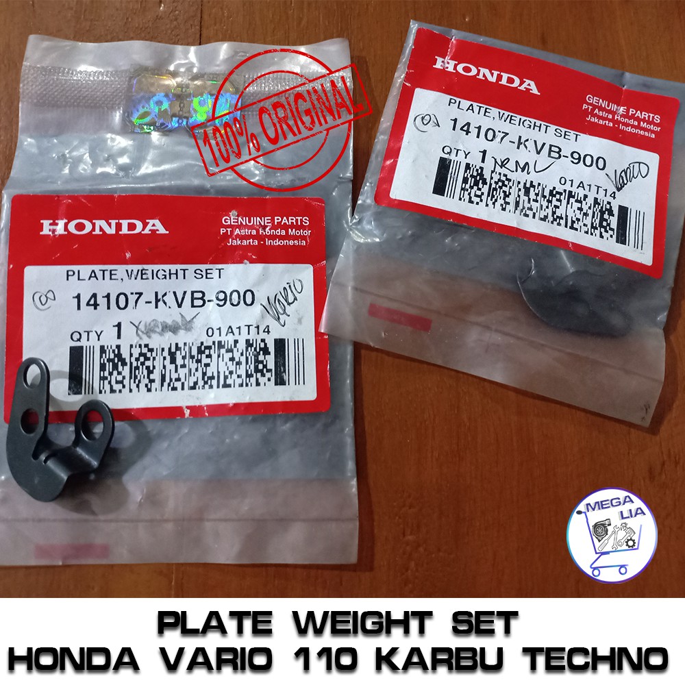 Plate Weight Set Honda Vario 110 Karbu Techno 100% ORI HONDA [14107-KVB-900]