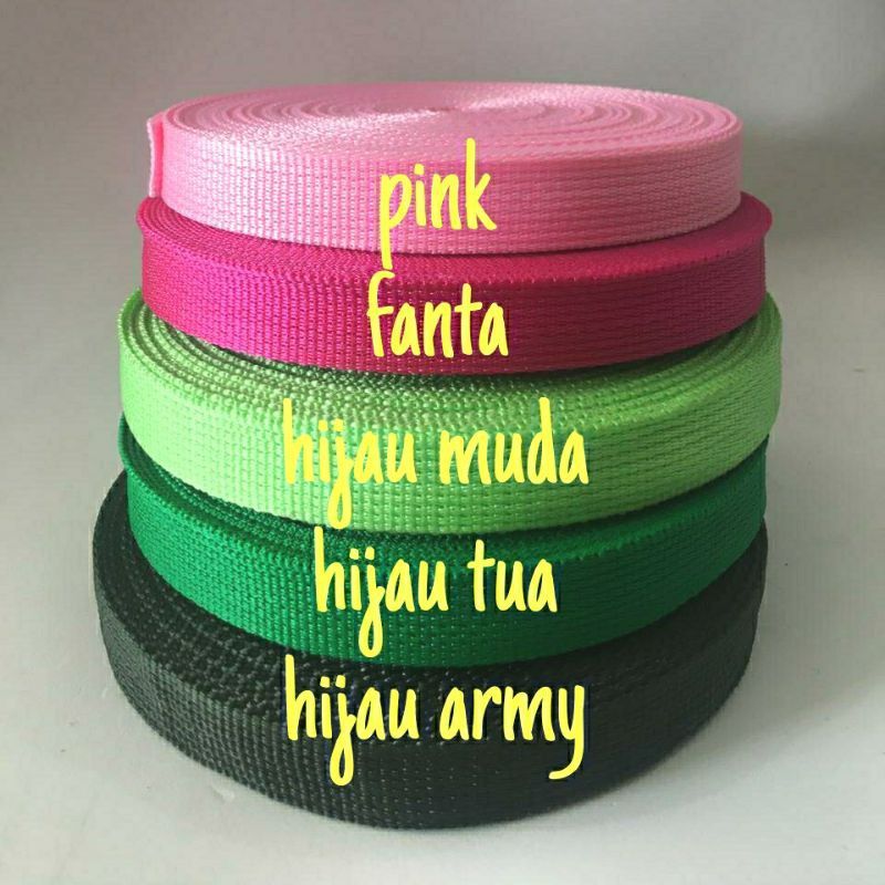 tali webing 2 cm dan 2.5 cm variasi warna 4