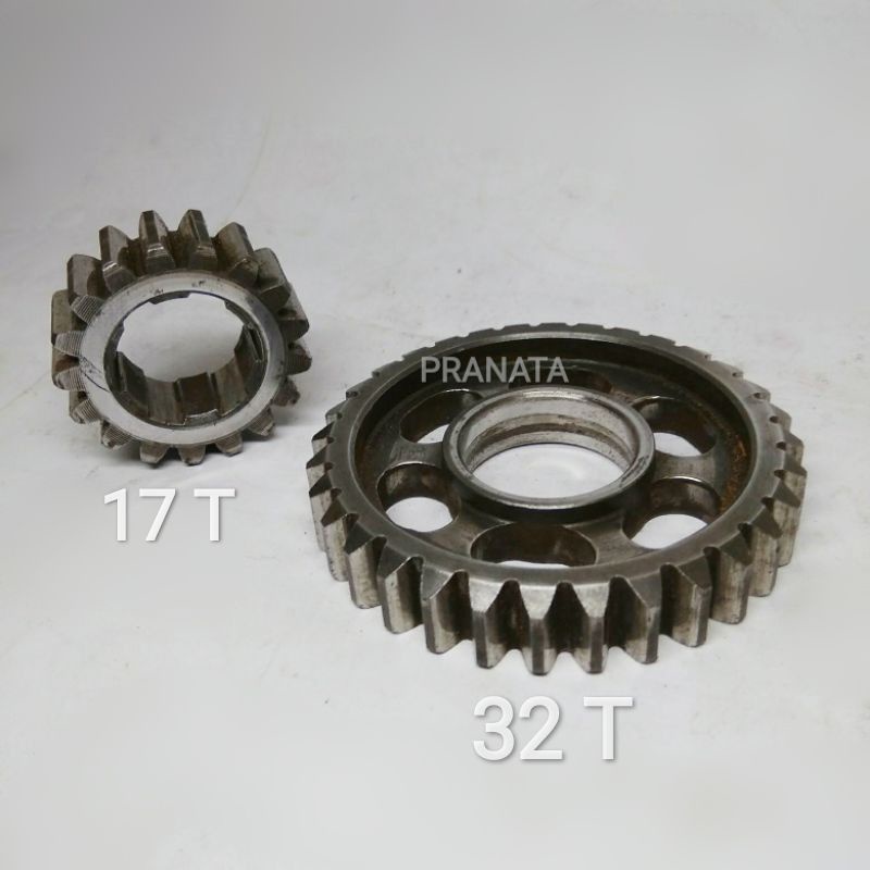 ORIGINAL Set Gigi Rasio No 2 Mata 17 32 T Honda CB GL 100 125 CB K3 K4 K5 JAPAN CB100 CB125 GL100 GL