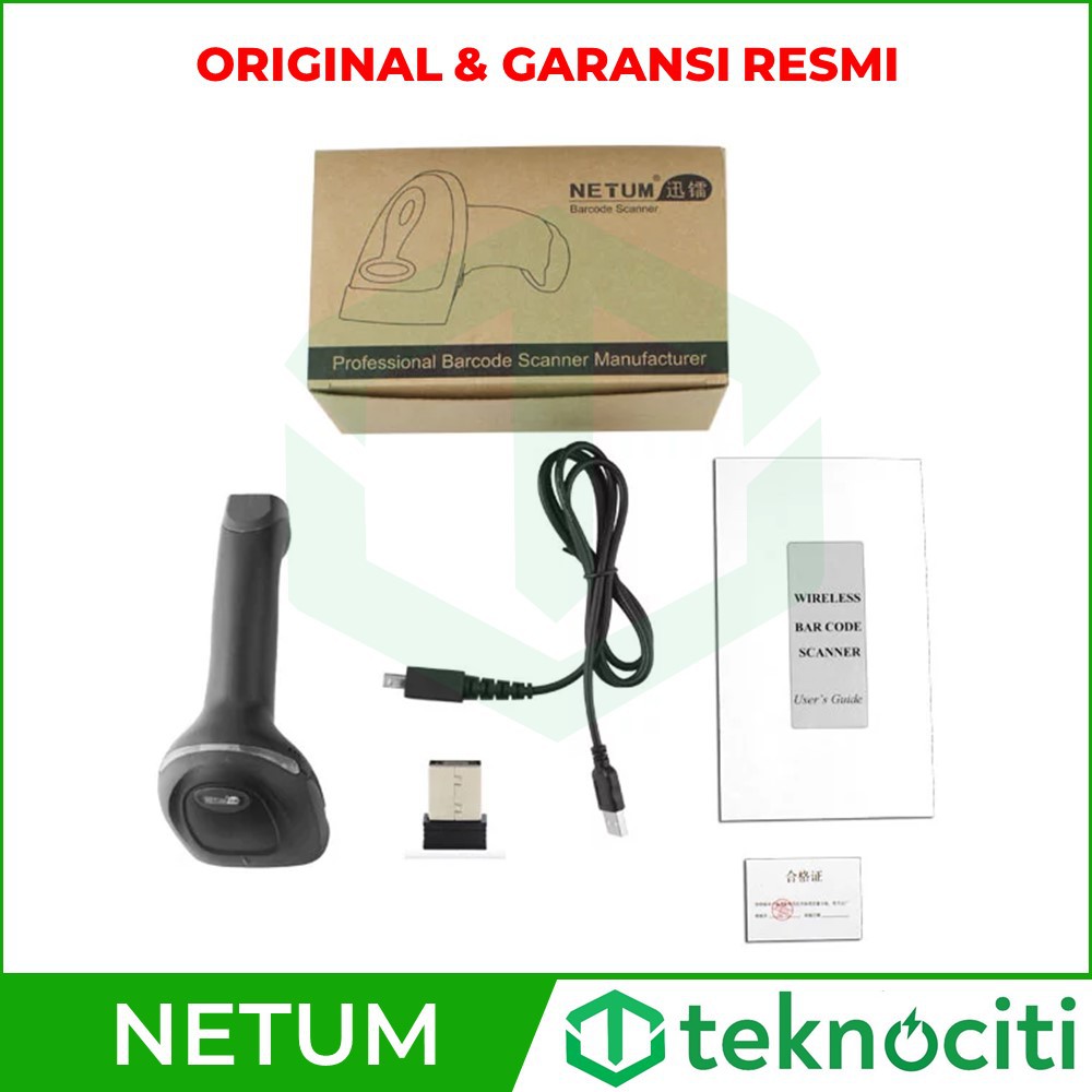 NETUM L6 AutoScan Wireless Barcode Scanner - Long Range Scan HP PC Display