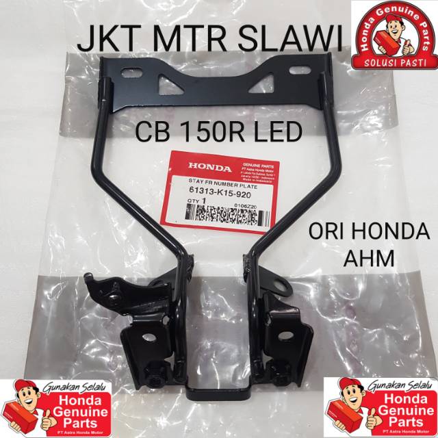 61313-K15-920 Dudukan plat no stay front number besi plat dudukan plat new cb 150r led cb 150 led ori Honda