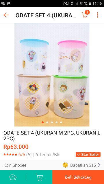 Calista Odate Set 4 (ukuran M 2pc, Ukuran L 2pc)