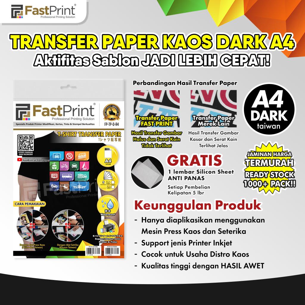 

Kertas Transfer Paper Dark Kaos Hitam Gelap A4 Taiwan Fast Print