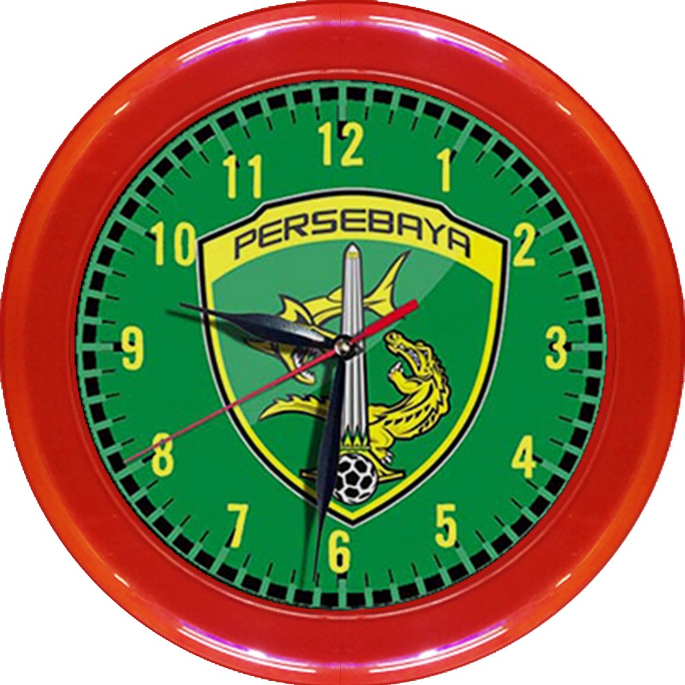 JAM DINDING PERSEBAYA 6   (DIAMETER 30CM)