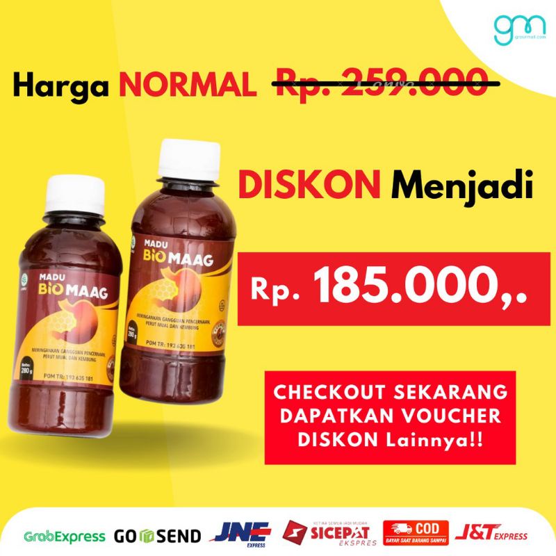 Madu BioMaag BioMag Obat Sakit Magh Mag Maag Kronis Herbal Asam Lambung