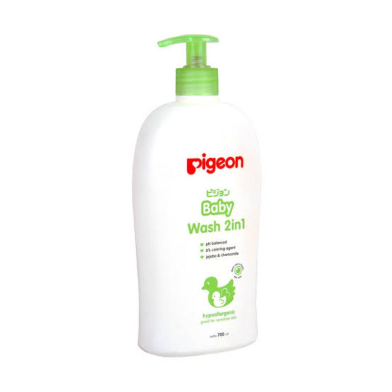 Pigeon Baby Wash 2in1 Chamomile Pump 400 ml / Sabun Mandi &amp; Shampo Bayi / Sabun Mandi &amp; Shampo Pigeon