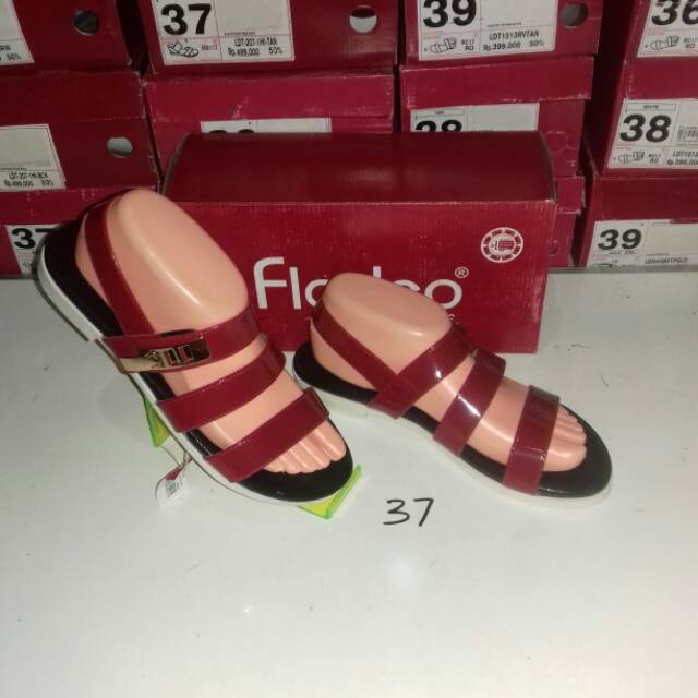37TMA fladeo sandal tali wanita branded matahari