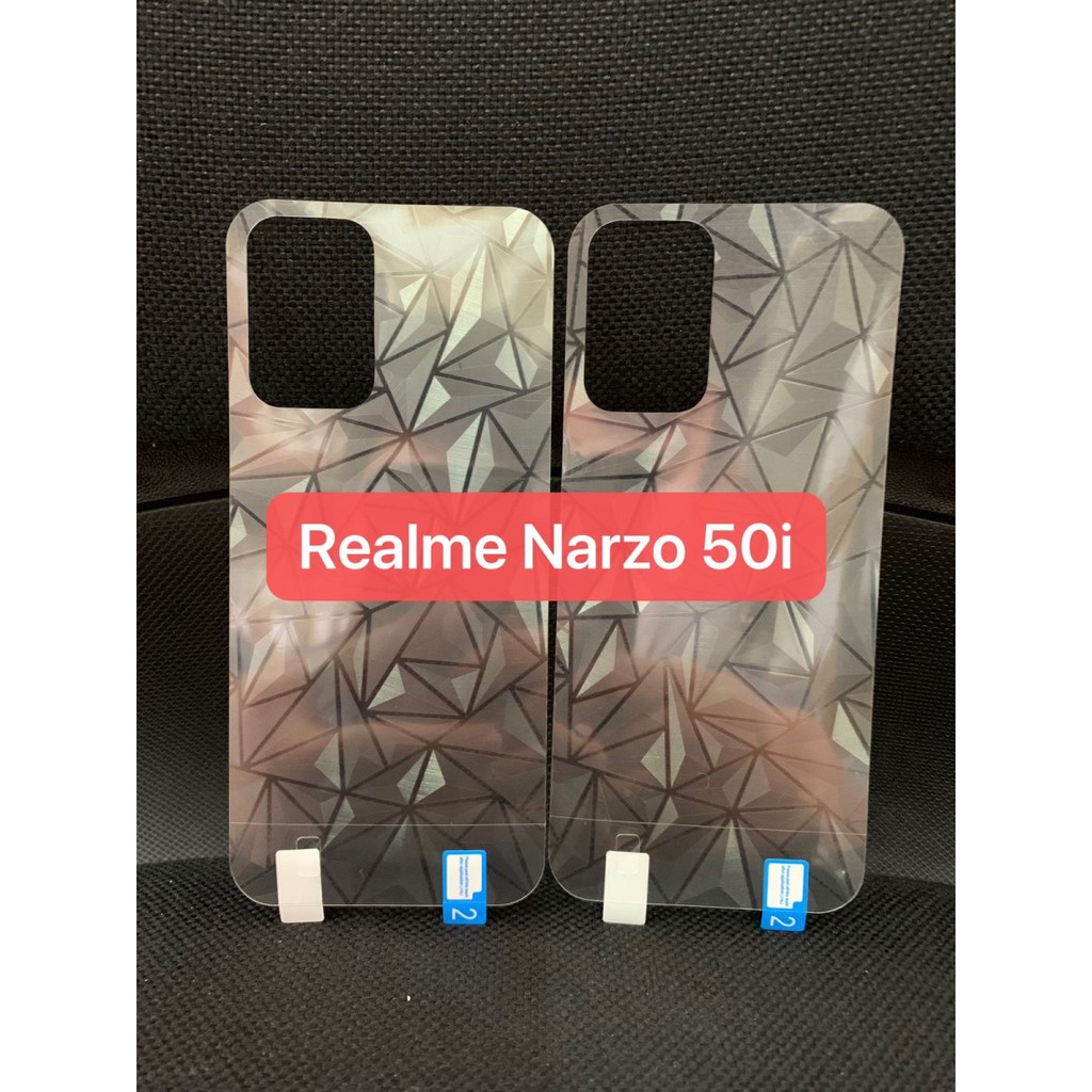 REALME NARZO 50A 50I 20 20 PRO BACK SKIN DIAMOND 3D ANTI GORES BELAKANG