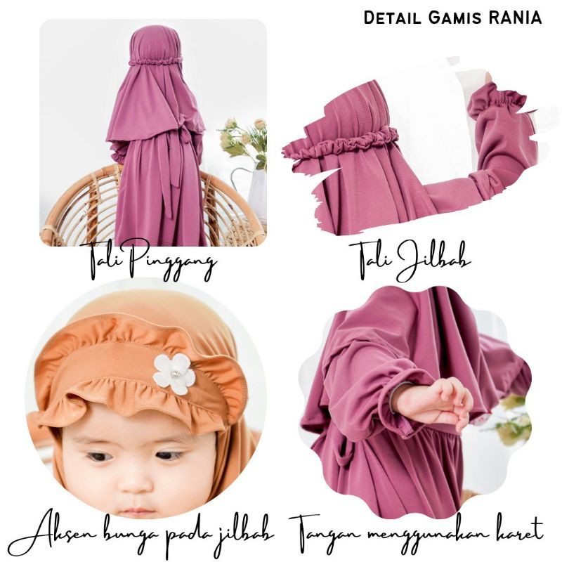 gamis muslim anak perempuan viola set hijab