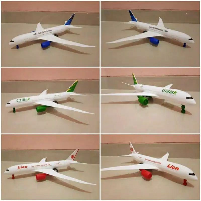 Mainan Pesawat Rakit Edukatif - Mainan Miniatur Garuda Lion Citylink