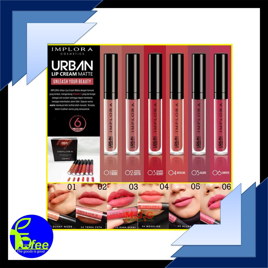 [LOCAL] - IMPLORA LipCream Urban Lip Cream Matte Original BPOM Lipstik Lipcream Lipstick