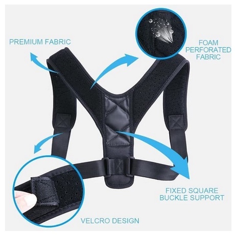 READY STOCK SABUK POSTURE CORRECTOR SEGI3 PENYANGGA PUNGGUNG DAN LEHER ORIGINAL