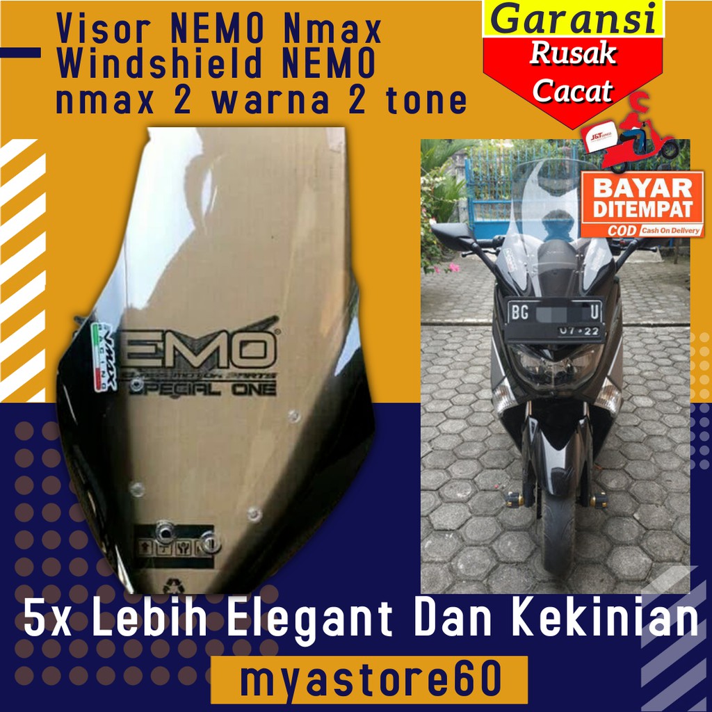 Visor Winsil Nmax 2 Warna Windshield NEMO Aksesoris Variasi Yamaha Nmax 2 warna 2 tone