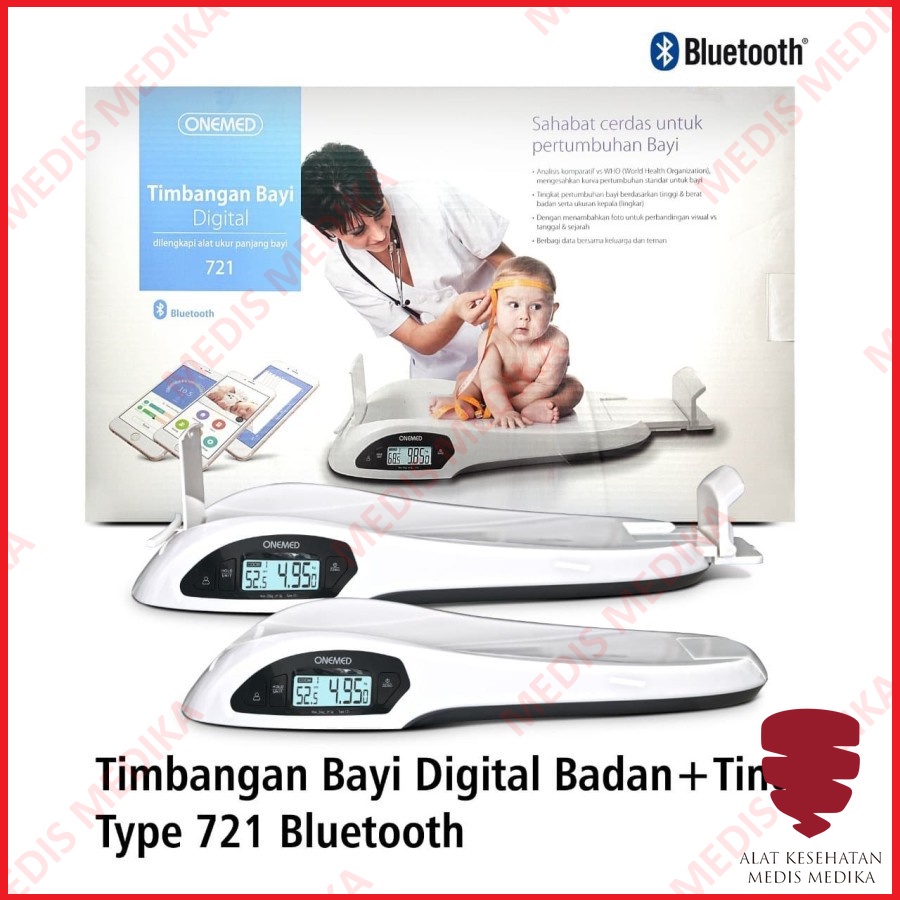 Timbangan Bayi Digital Onemed 721 Baby Scale Bluetooth Alat Pengukur Tinggi Badan