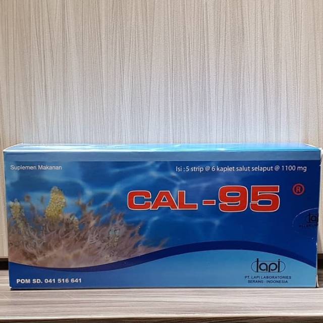Cal 95 Cal95 Cal-95 Kalsium per box 30 kaplet /strip isi 6