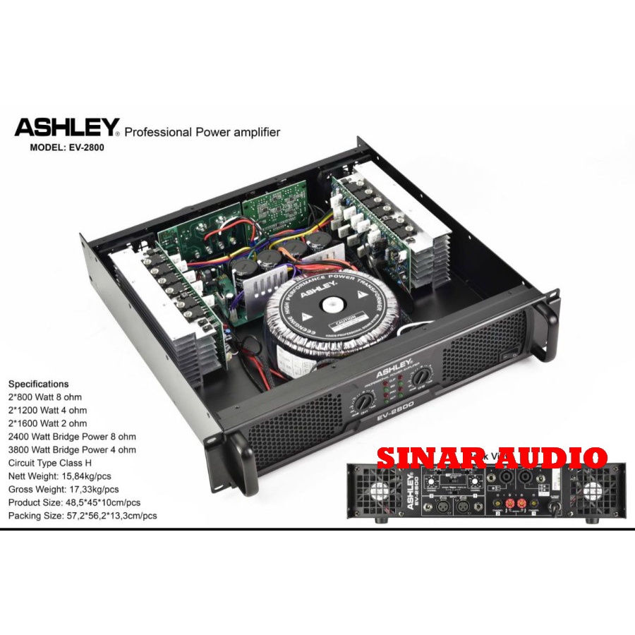 AMPLI POWER ASHLEY EV2800 ORIGINAL POWER ASHLEY EV2800 ASHLEY EV 2800