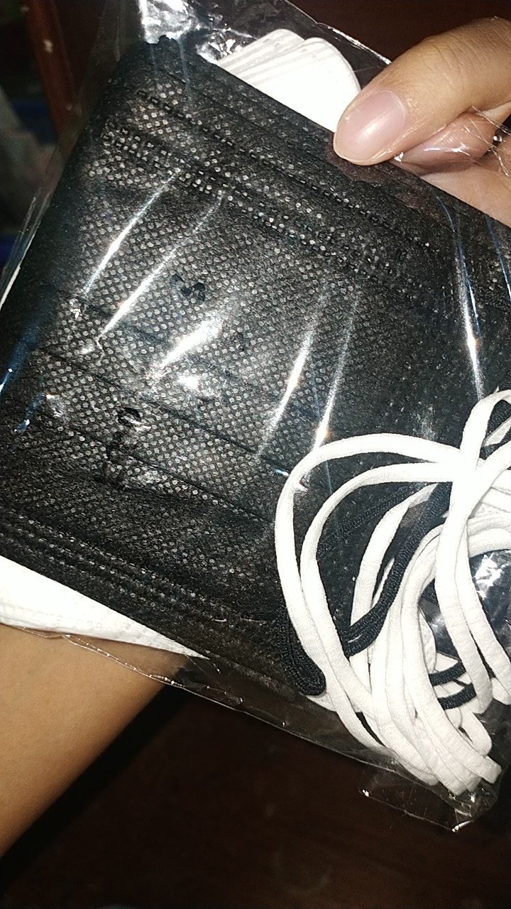 Masker Hitam | Masker Kpop | Masker 3play Earloop | Masker Kain Hitam